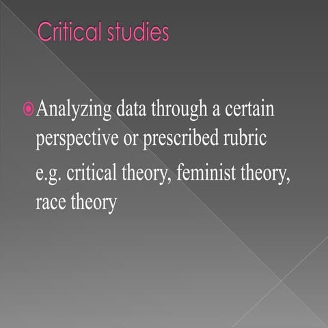 Critical studies