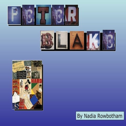 Critical Studies Peter Blake