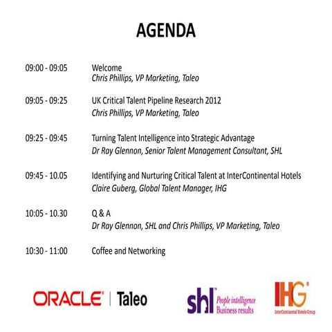 UK Critical Talent Pipelines Research 2012