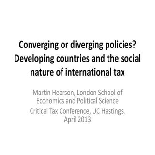 Developing countries and the social...