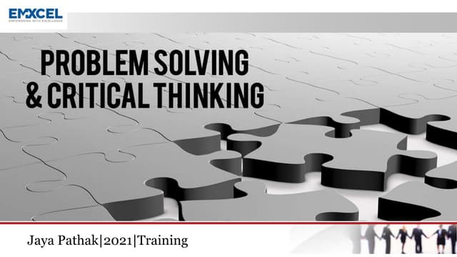 Critical Thinking and Problem Solving 