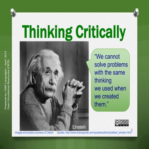 Critical Thinking -- employment skills and strategies