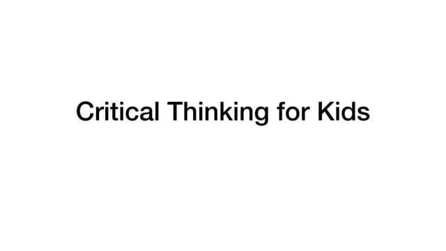 Critical thinking