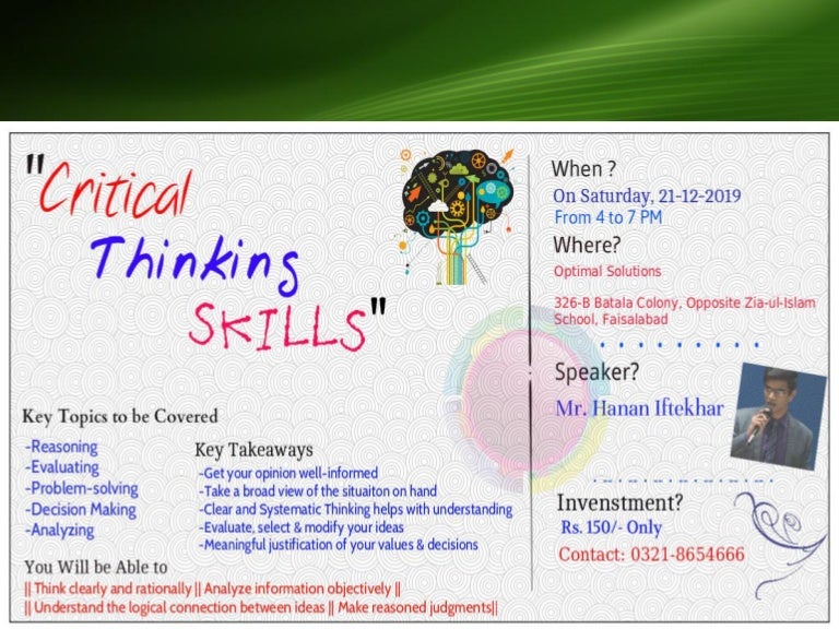 Examples of critical thinking skills picture