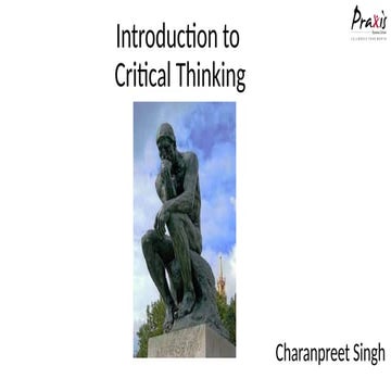 Critical thinking.pptx Praxis Business School