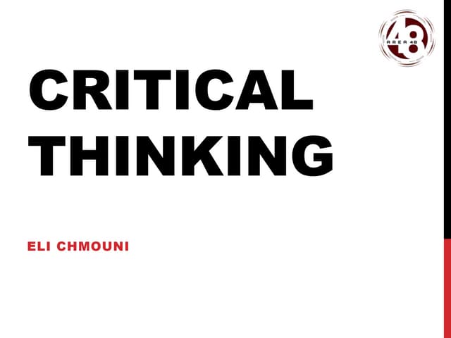 Critical Thinking