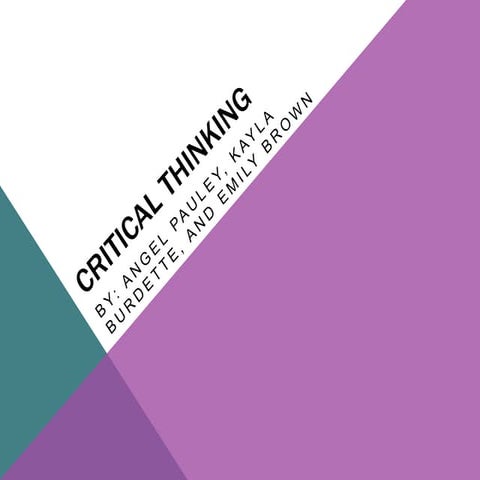 Strategies for Developing Creativity and Critical Thinking | PPTX
