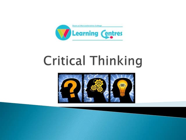 Critical thinking for fe