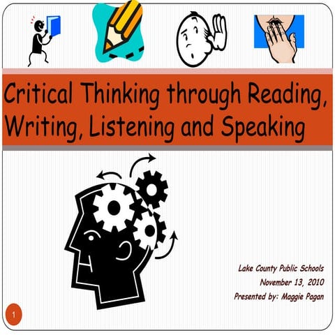 Critical thinking lake co ps