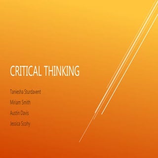 Critical thinking PP