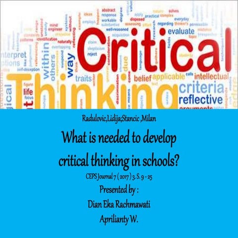 Critical thinking ppt