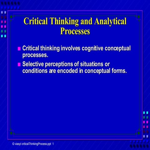 Critical Thinking Process | PPT