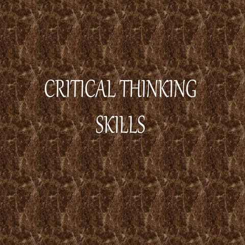 Critical thinking skills