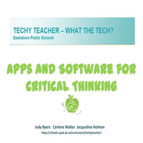 Apps and Software for Critical Thinking