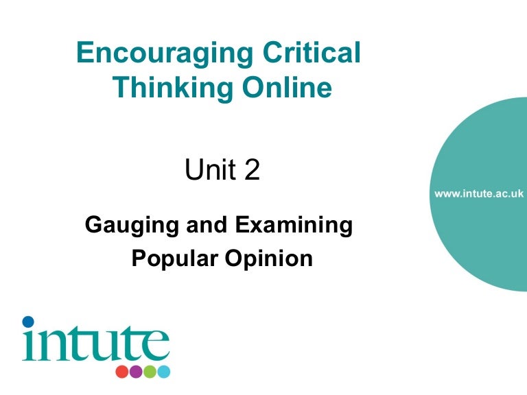 critical thinking application papers unit 2