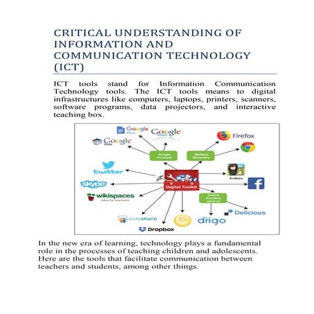 Critical understanding of information and communication technology