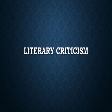 Criticism