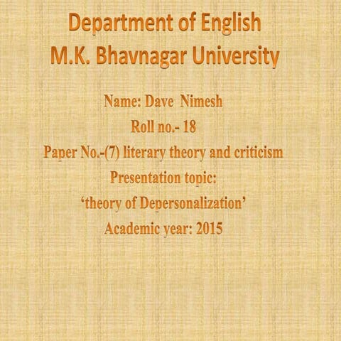 Criticism  nimesh -tradition and individual talent