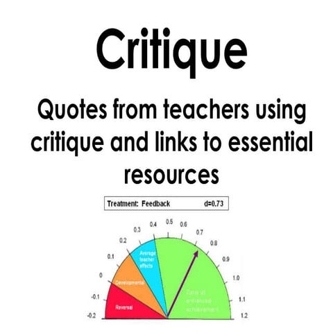 Critique - Quotes, perspectives and useful links