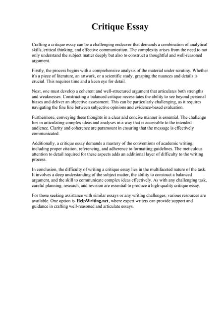 Example Of Critique Essay.pdf