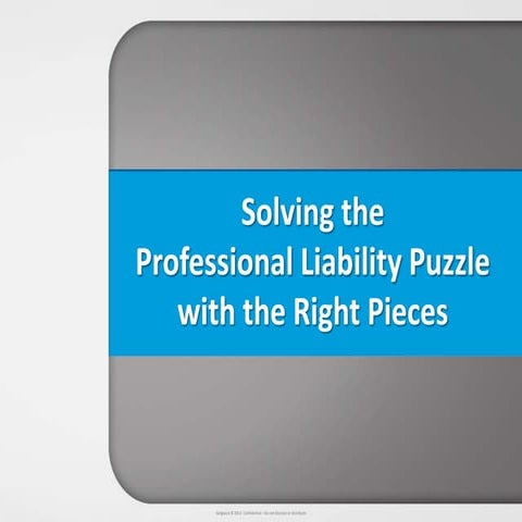Solving the Professional Liability Puzzle with the Right Pieces