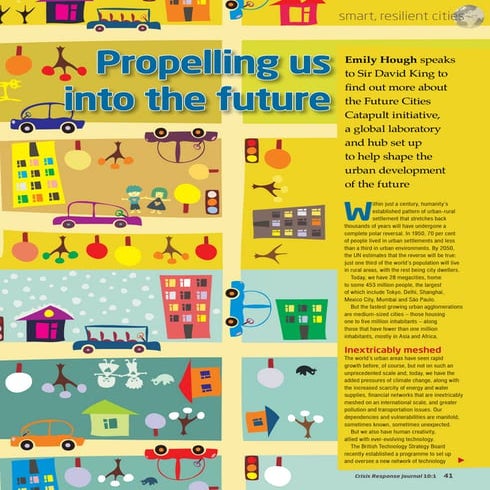 Crisis Response Journal speaks to Sir David King, Future Cities Catapult