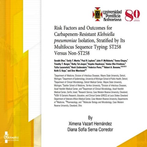 Carbepenem Resistant Klebsiella Pneumoniae