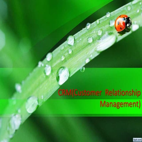 Customer Relationship management (CRM)