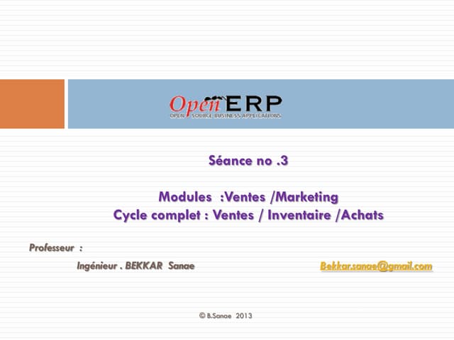 Module CRM(Customer Relationship Management ) sous OpenERP7 (Partie .2.))