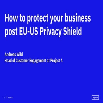 How to protect your business post EU-US Privacy Shield