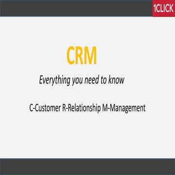 CRM - Customer Relationship Management
