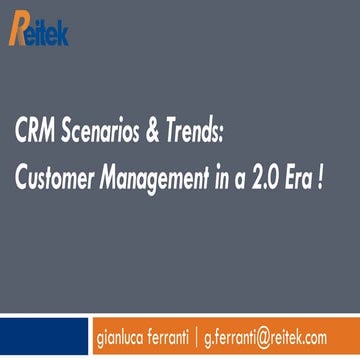 CRM Scenarios & Trends