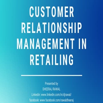 CRM in Retailing