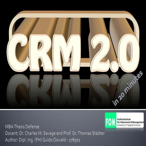 CRM 2.0 By Guido Oswald