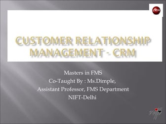 Customer relationship management