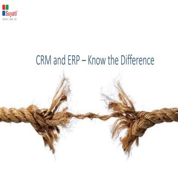 CRM and ERP – Know the Difference