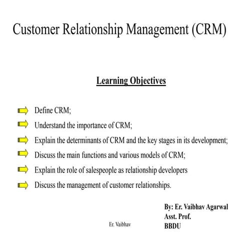 Customer relationship Management