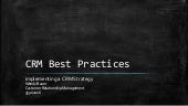 Crm best practices