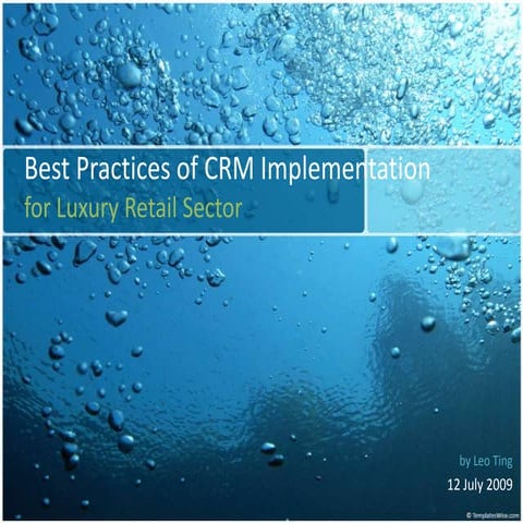 CRM Best Practices For Luxury Retail 