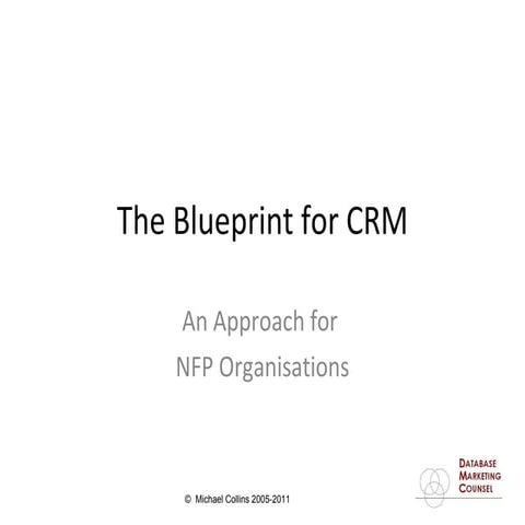 CRM Blueprint For NFPs