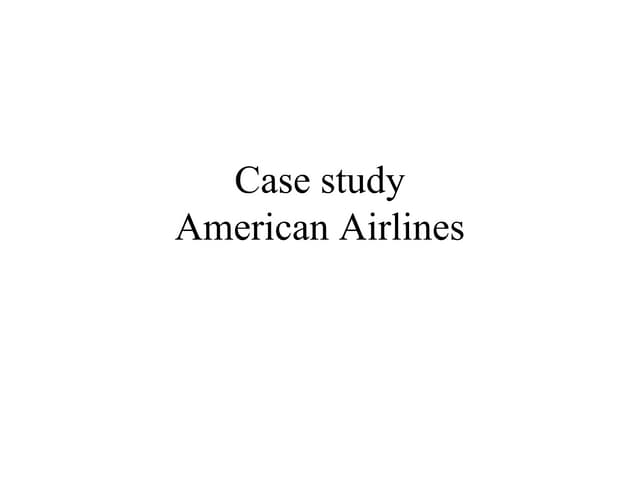 American Airlines database marketing for customer acquisition. 