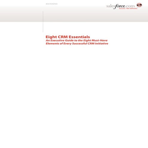 Crm essentials for bussines