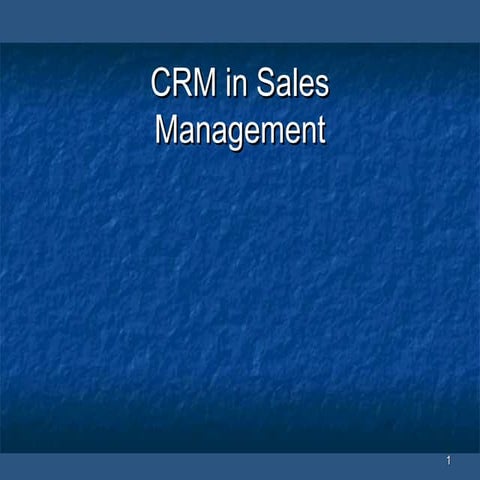 CRM in Sales Management