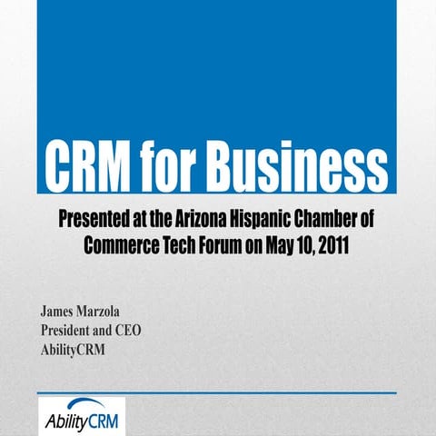 CRM For Businesses-AZ Hispanic Chamber of Commerce