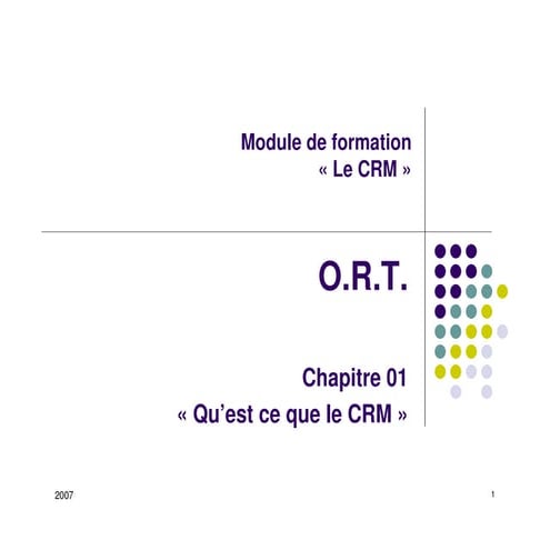 CRM PM TRAINING SHAARON 2007