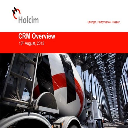 Customer Relationship Management, Holcim Ltd.