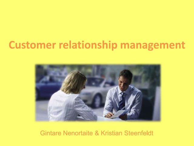 CRM Customer relationship management