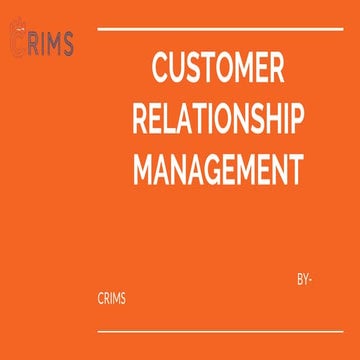 customer relationship management