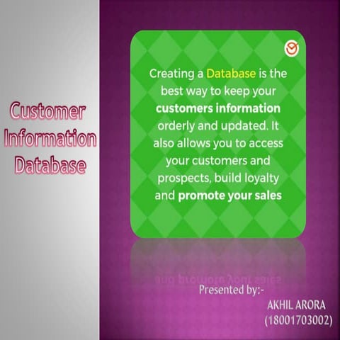 customer information database