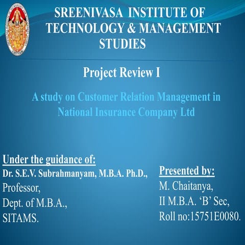 Crm presentation1   chaithu